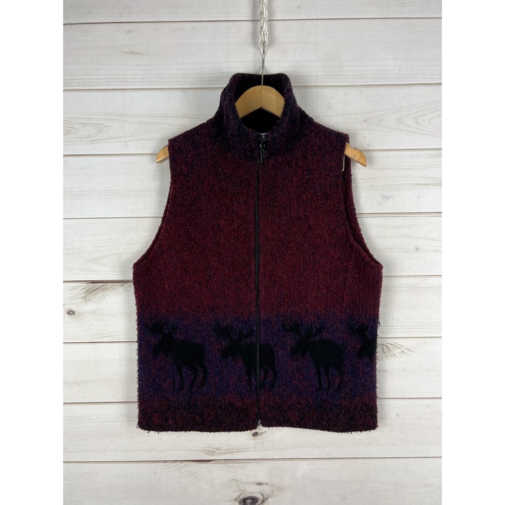 Bear Ridge Outfitters Vest Womens M Wool Blend Moose Pockets Made‎ in USA Outd